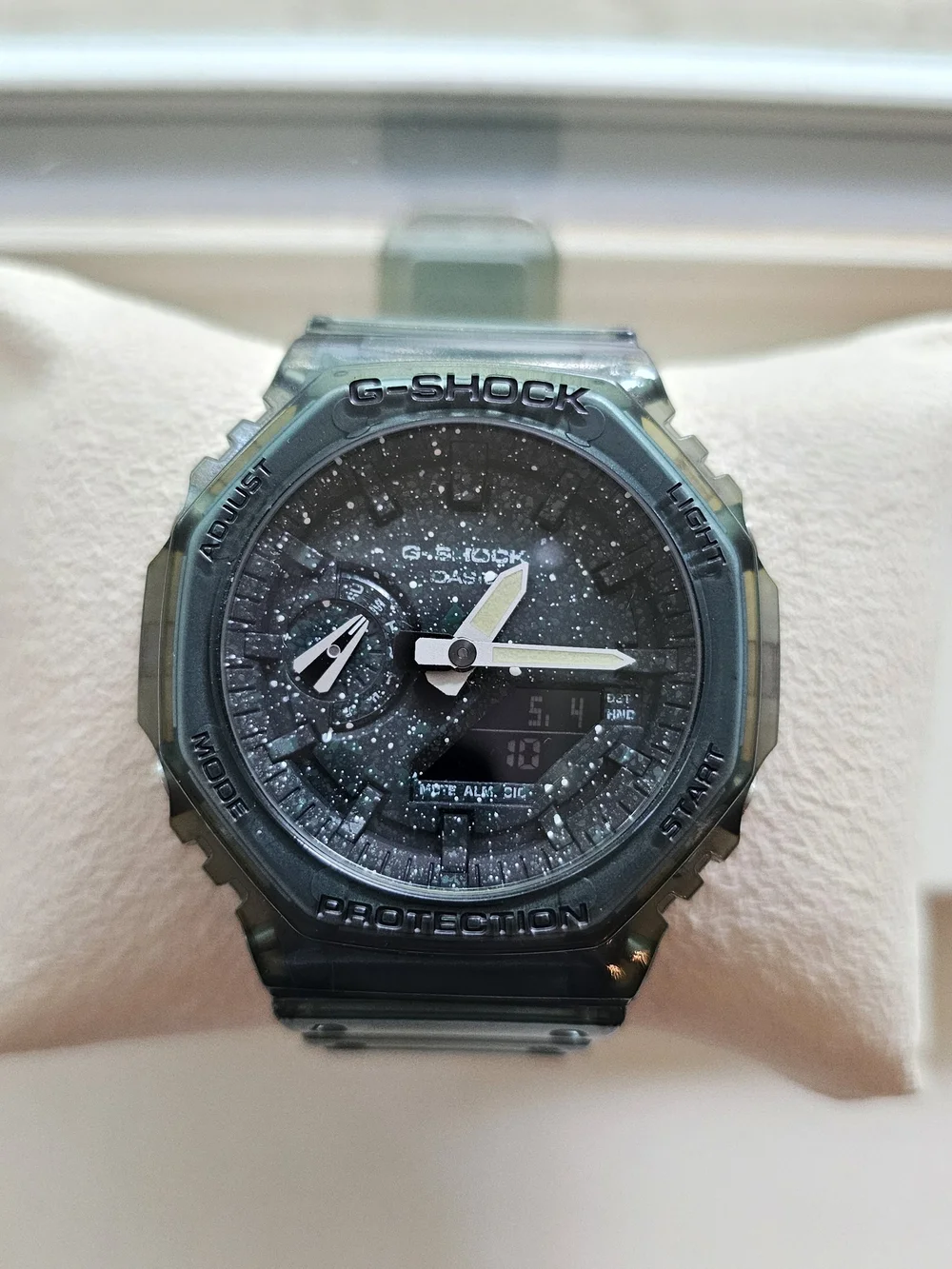 Casio G-SHOCK GA-2100 w/Custom Painted Dial & Custom Dyed Straps Green & Black